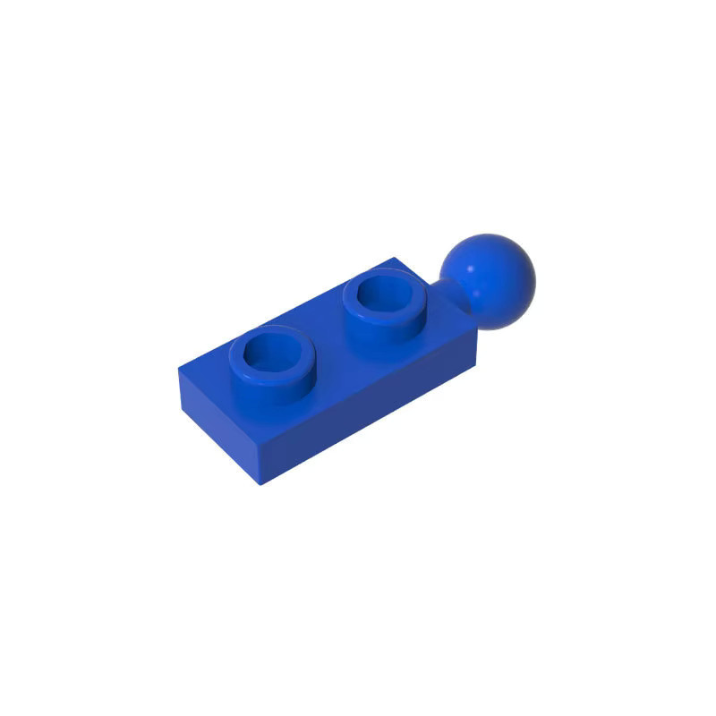 Alibricks Modifizierte 1 x 2 Bausteine mit Abschleppkugel für technische MOC-Modelle, 50 Stück, Schwarz - Bild 1