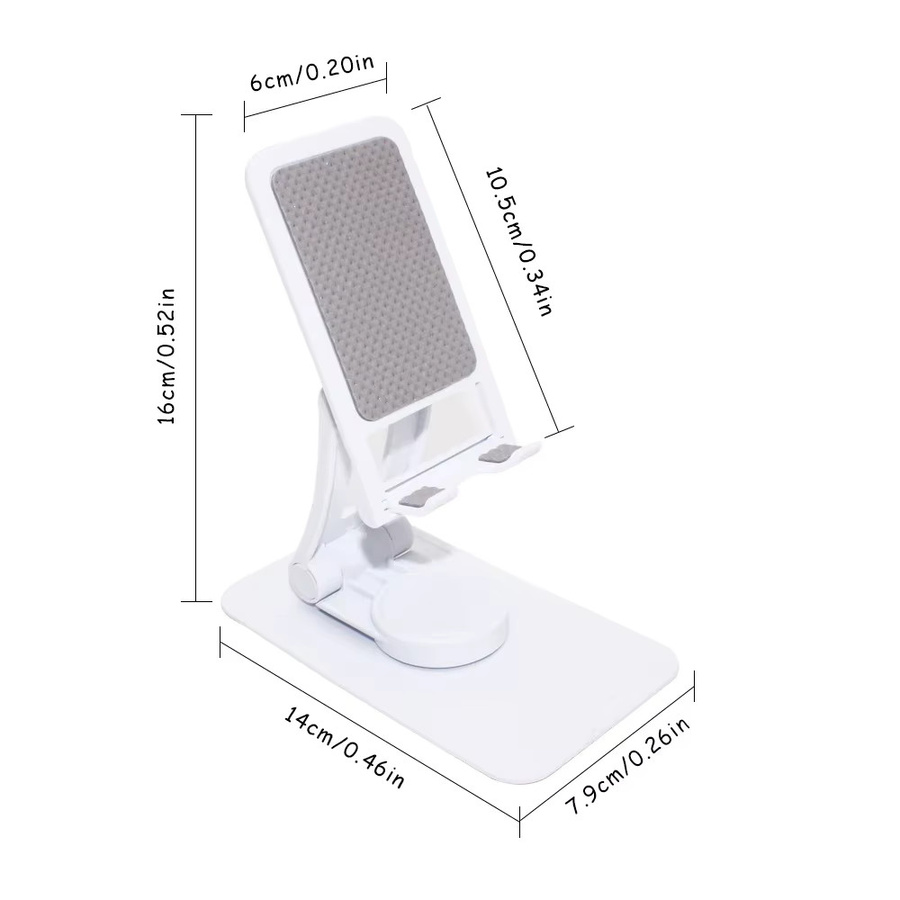 Faltbarer Desktop-Handyhalter aus ABS und Silikon in Pink, universeller Schreibtischständer für Smartphones wie iPhone, Huawei und Xiaomi - Bild 2