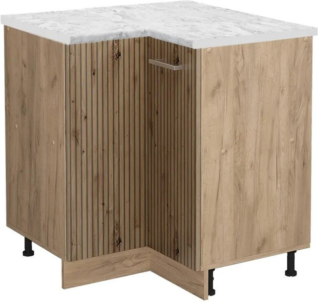 Vicco Eckunterschrank R-Line Artisan-Eiche/Goldkraft Eiche, B/T/H: 75,6 x 60,0 x 81,6 cm - Bild 1