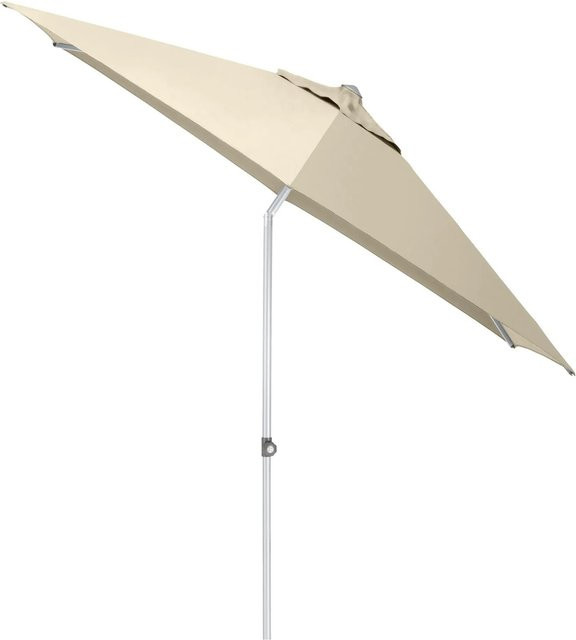 Kettler Marktschirm Easy Push in Natur mit silbernem Aluminiumgestell, UPF 50+, Durchmesser: 300 cm, Höhe: 250 cm - Bild 1
