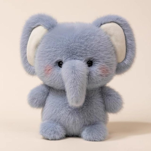 Yiran Health & Beauty Plüsch Elefant Kuscheltier, 16cm, Blau - Bild 1