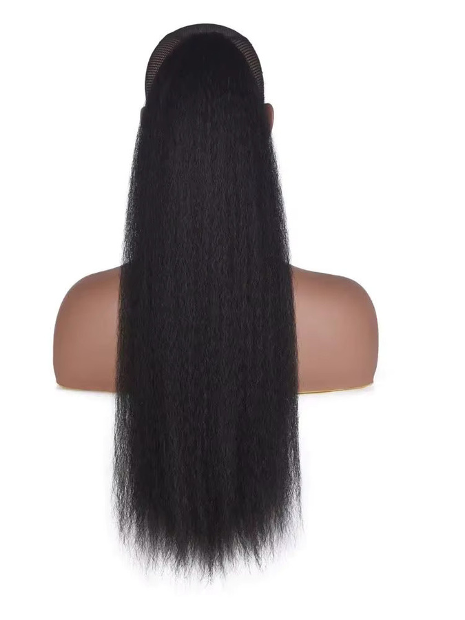 Shesbeauty Haarverlängerung Yaki Straight Clip-In Pferdeschwanz, 26 Zoll - Bild 7