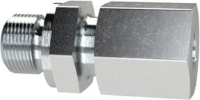 Riegler Gerade Einschraubverschraubung M16, Rohr-Ø 15 mm, Stahl verzinkt, Silber - Bild 1