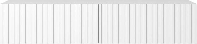 Selsey TV-Lowboard Telire in Weiß mit Lamellenfront und Boho-Design, Breite: 138,6 cm - Bild 1
