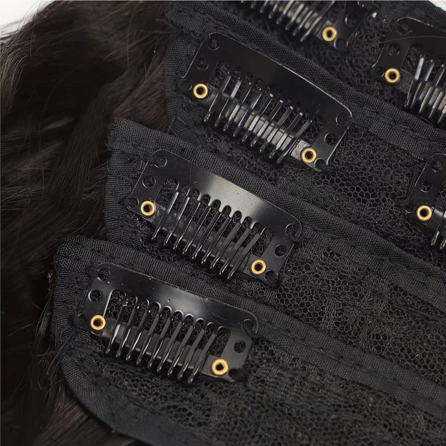 Alana beauty Clip-in-Haarverlängerung, synthetisch, braun, 20 Zoll, 4 Stück - Bild 5
