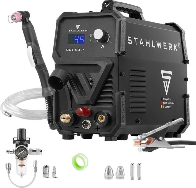 STAHLWERK Plasmaschneider CUT 50 P in Schwarz mit 45 Ampere und 15 mm Schneidleistung sowie THC - Bild 1