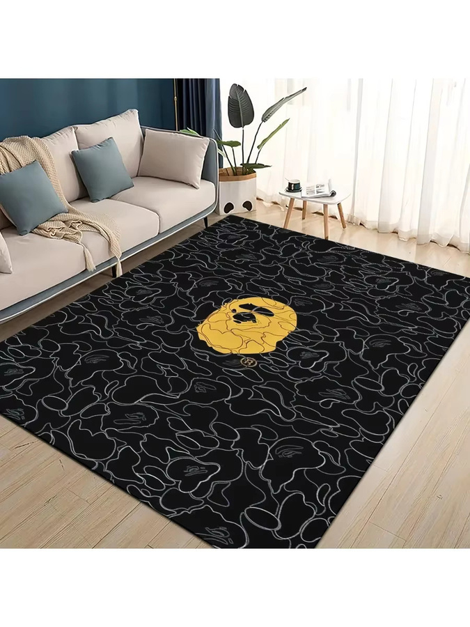 Potdemiel B-BAPE Cartoon-Teppich Schwarz Rutschfest für Wohnzimmer und Kinderzimmer - Bild 2