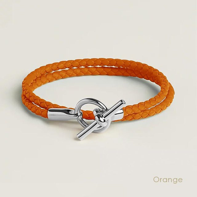 MONDLICHT Armband, Leder-Doppellagen, Silber, Messing, Damen, 18 cm - Bild 1