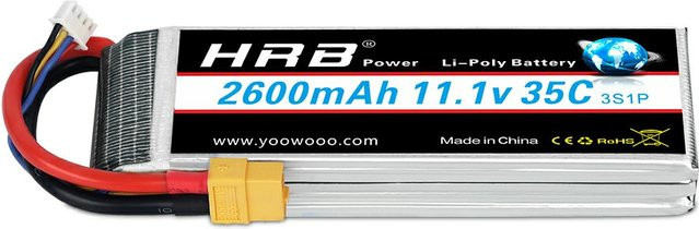 HRB Lipo-Akku 2600mAh 11,1V 35C XT60 - Bild 1