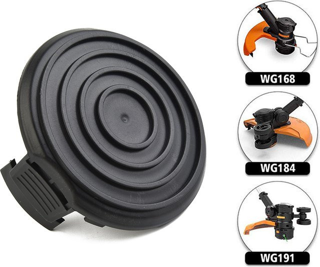 Vibratite Kunststoff Spool Abdeckung in Schwarz für Parkside PRT550 A1 und Florabest FRT550 A1 Rasentrimmer Ersatzteil - Bild 1