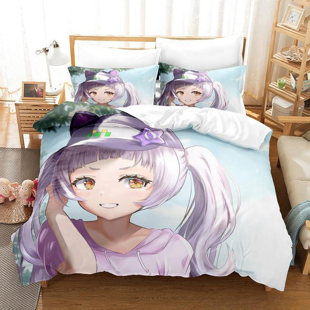 JMG Household Supplies Bettwäsche-Set Murasaki Shion Anime Kawaii Design mit Reißverschluss, B/H: 135 x 200 cm - Bild 1