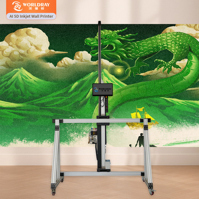 WORLDREX AI 2-in-1 Wanddrucker DR-T64 3D-Druckmaschine für Innendekoration und Geschäftswände in Silber - Bild 1