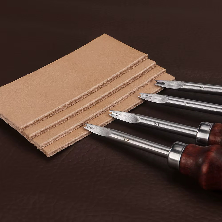QJH Leder-Schnitzwerkzeug mit Holzgriff zum Trimmen und Schlitzen für dein Lederhandwerk - Bild 4