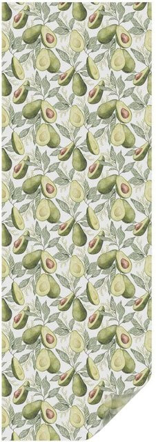 Tulup Fensterfolie Avocadoblätter Milchglasfolie mit Sichtschutz in Grün, Breite: 50 cm, Höhe: 146 cm - Bild 1