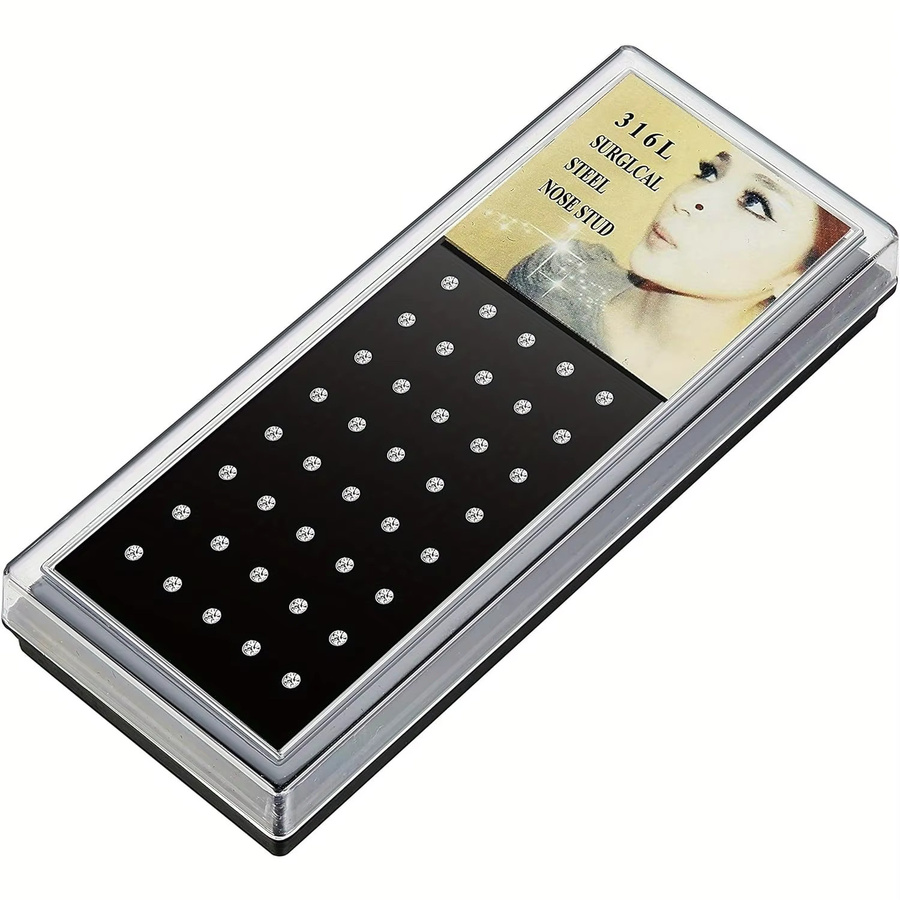 Drperfect Nasenstecker Ringe Piercing, Edelstahl, Silber, Unisex - Bild 3