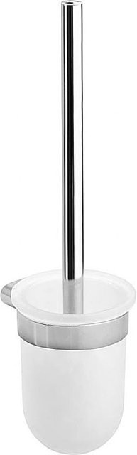 Brillantbad BORGANIC WC-Bürstengarnitur aus Edelstahl poliert und Milchglas in Silber, B/T/H: 9,5 x 36,0 x 12,3 cm - Bild 1