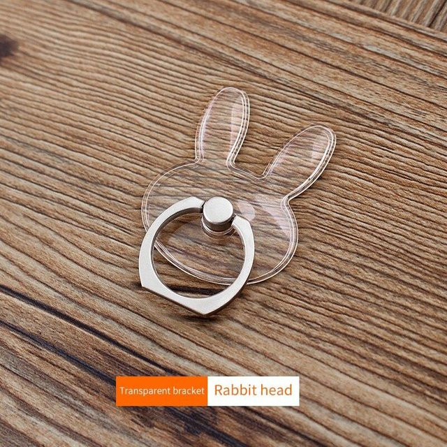Transparenter Handyhalter Rabbit Universal-Fingerringständer für iPhone, Huawei und Xiaomi mit 360 Grad Rotation - Bild 1