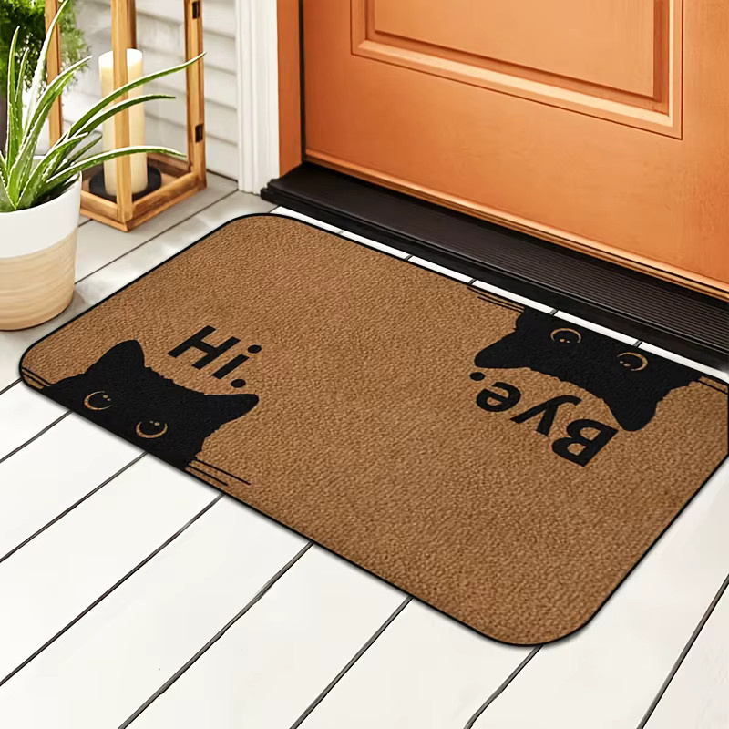VIKAMA Fußmatte Fun Cat mit Katzenmotiv in Braun, B/T: 60 x 40 cm - Bild 2