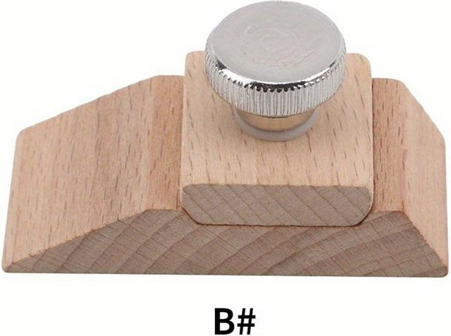 Lederhandwerk-Kantenwerkzeug aus Buchenholz in Braun für das Schleifen von Lederkanten - Bild 1