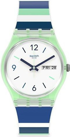 Swatch Armbanduhr, Quarz, Kunststoffgehäuse, 34 mm, Silikonarmband, Unisex - Bild 1
