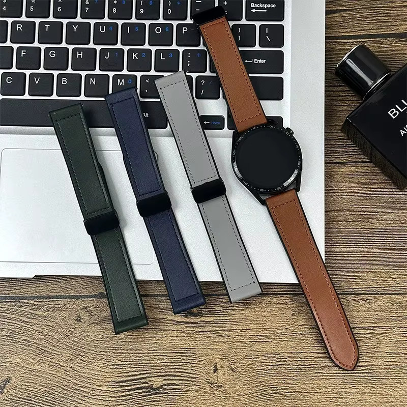 Uhrenarmband Leder + Silikon, 20 mm, 22 mm - Bild 3