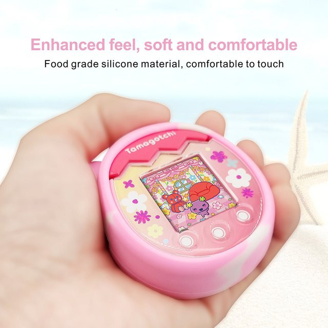 APWIKOGER Silikon Schutzhülle in Maus-Form für Tamagotchi Pix, Farbe: Pink - Bild 1