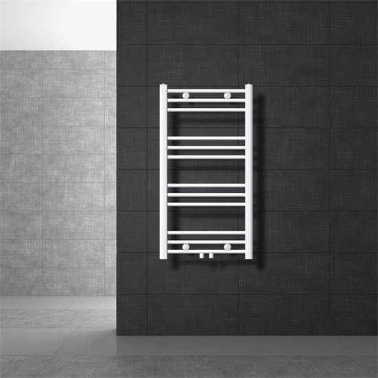 LuxeBath Badheizkörper Sahara Weiß gerade mit Mittelanschluss B: 50,0 cm, H: 80,0 cm - Bild 1