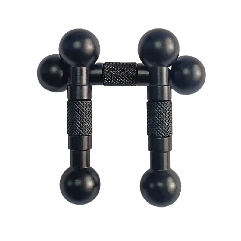 Dual Ball Kopf 17mm Adapter Buchse und Montage Konverter Verlängerung Joint Mount für GoPro, OSMO Action Kamera und Smartphone Halter in Schwarz - Bild 3