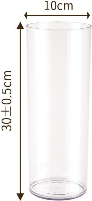Moderner Acryl-Blumenkübel von xuehizhong in Transparent, runder Tiefwasser-Blumentopf für dein Wohnzimmer, Durchmesser: 12 cm, Höhe: 30 cm - Bild 1