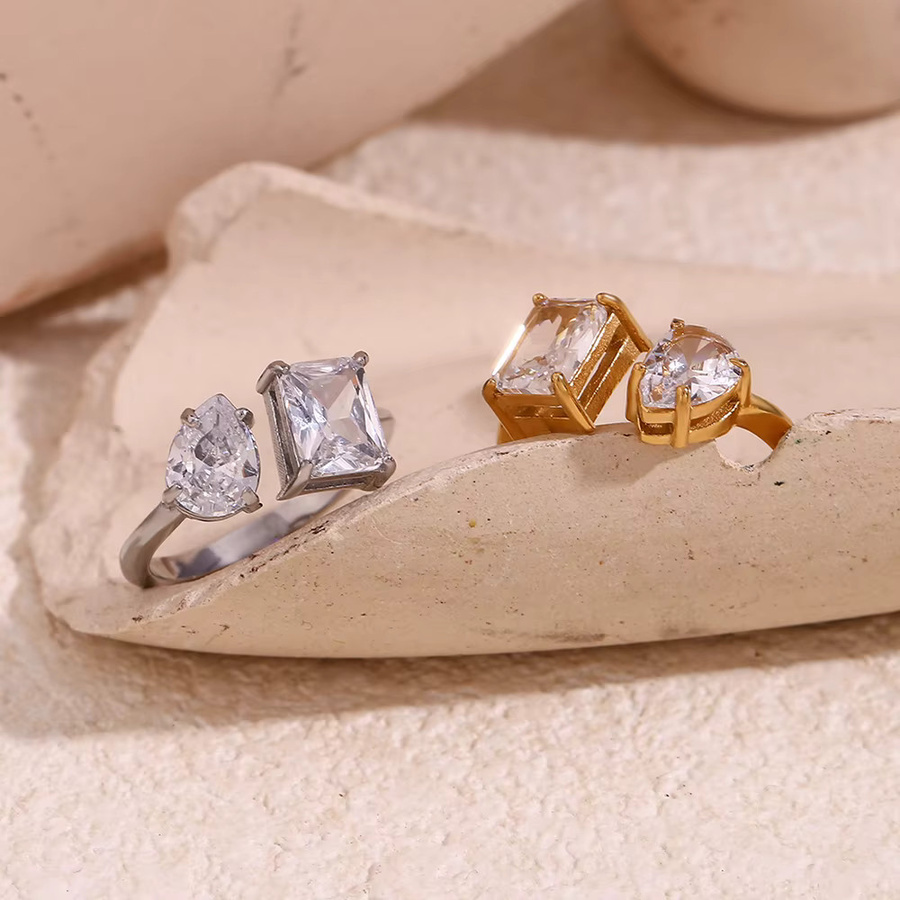 E. b. belle Ring, Zirkon, Edelstahl, Damen - Bild 3