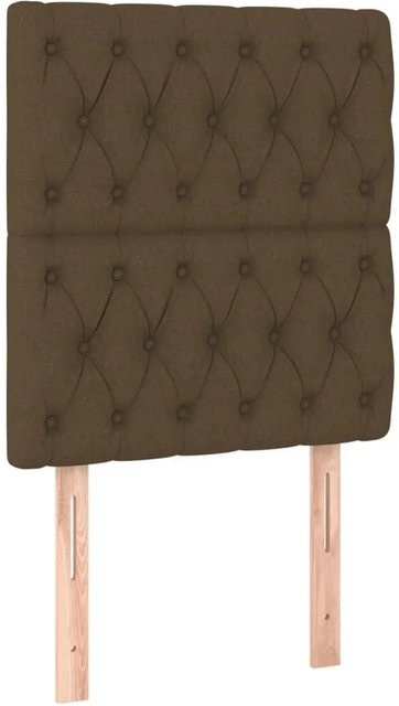 vidaXL Kopfteil Polsterteil in Dunkelbraun mit Stoffbezug, B/T/H: 80 x 7 x 118-128 cm - Bild 1