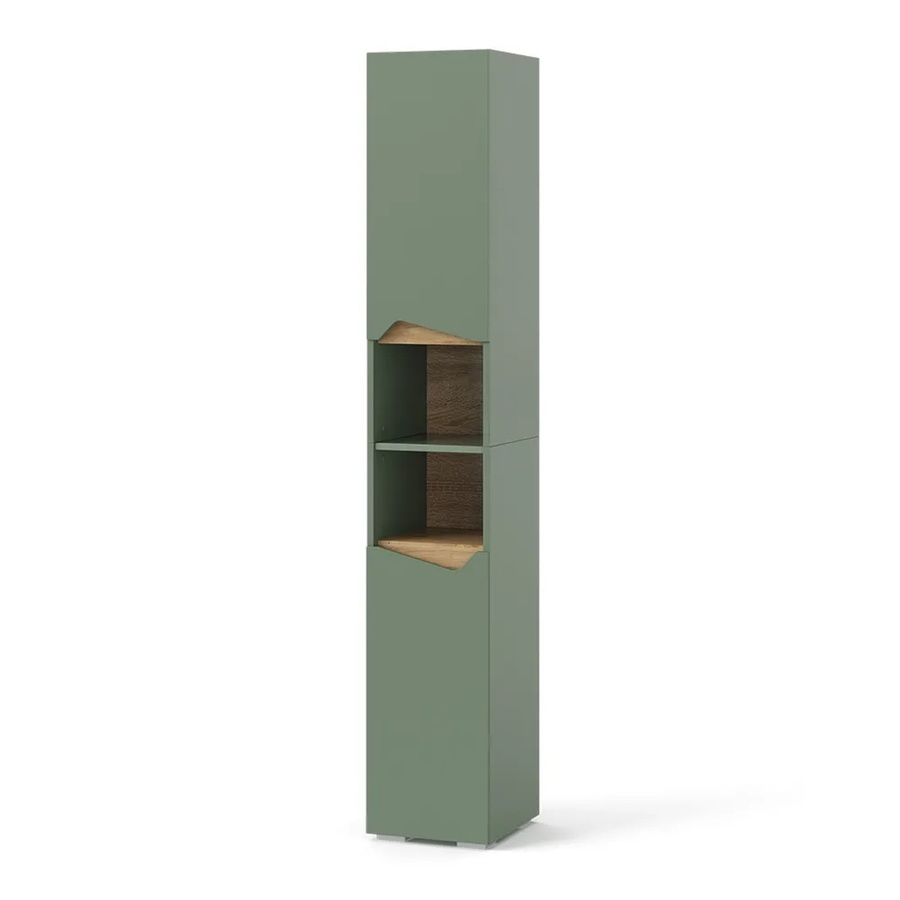 Vicco Badschrank Marelle in Grün/Artisan mit Türen und offenen Fächern, B/T/H: 30 x 27 x 180 cm - Bild 2