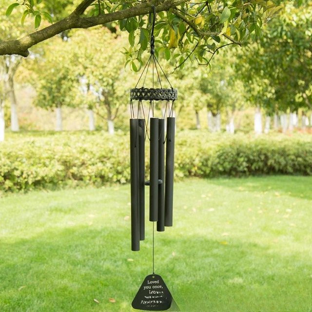 Yiran Furniture Japanische Windspiel Glocke aus Metall als kreative Gartendekoration in Schwarz, Bronze oder Grün - Bild 1