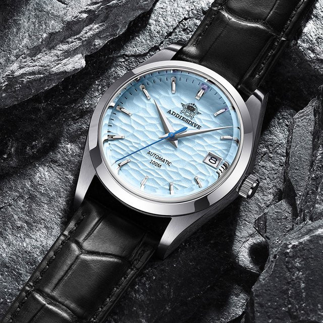 ADDIESDIVE Armbanduhr, Automatik, Edelstahl, Blau, 10 ATM, Herren - Bild 1