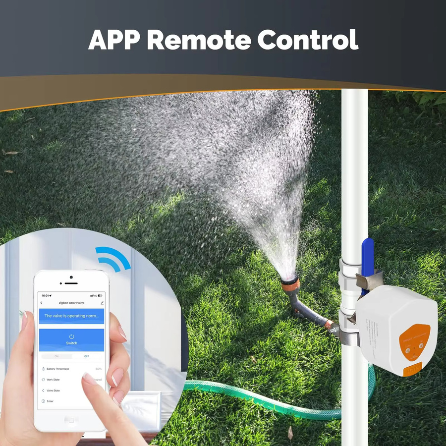 MOES Tuya ZigBee Intelligenter Batterie-Wasser-Gasventil-Controller in Weiß mit Sprachsteuerung für Alexa und Google Home - Bild 3