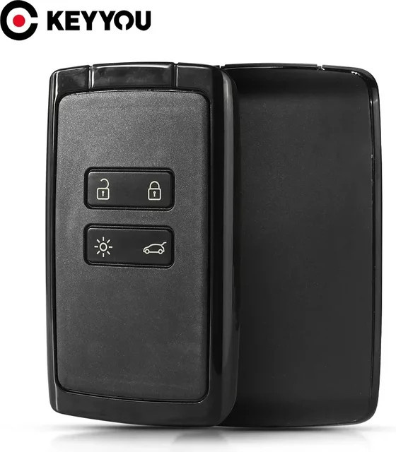 KEYYOU Smart Remote Auto Schlüssel Shell Fall Abdeckung für Renault Megane 4 Talisman KALEOS Kadjar Espace 5 Fob 4 Tasten Schlüssel Karte in Schwarz - Bild 1