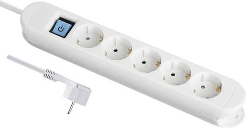 Maxtrack NV 57-3 WL Steckdosenleiste mit Schalter und Schutzkontakt in Weiß - Bild 1