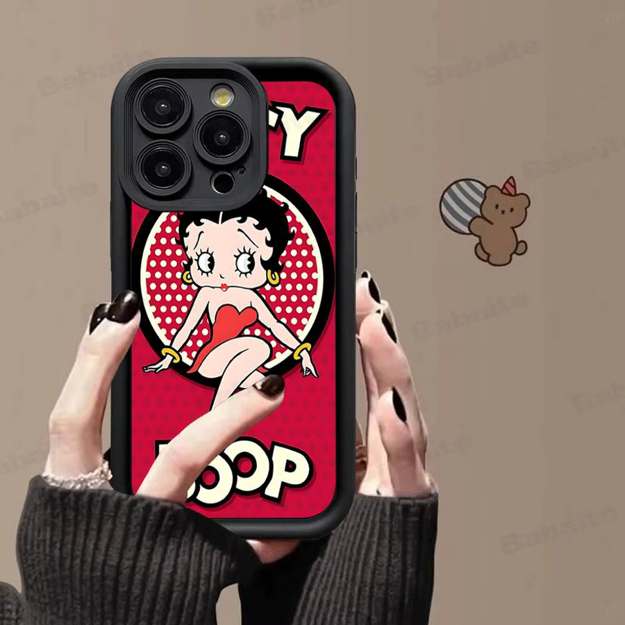 Stoßfeste Silikon Handyhülle Anime B-Bettys B-Boops für iPhone 17 16 15 14 13 12 11 Pro Max Plus in Multicolour - Bild 4