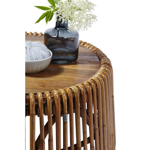 SIT Beistelltisch RATTAN aus Rattan und Teakholz in Beige, B: 69 cm, H: 47 cm - Bild 3