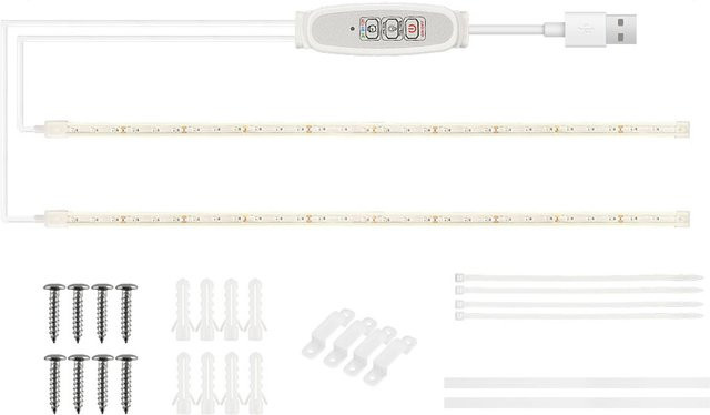 TOMTOP JMS LED Pflanzenwachstum Licht Streifen Set mit Rot und Blau für Hydrokultur und Sukkulenten, Länge: 50 cm, 2 Stück - Bild 1