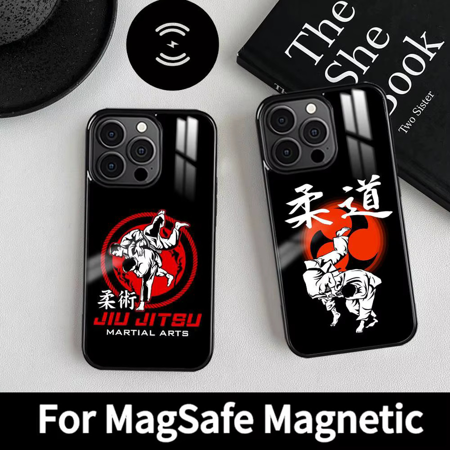 Judo I Love Judo MagSafe Handyhülle für iPhone 11 bis 16 Pro Max Plus Mini in Schwarz - Bild 5