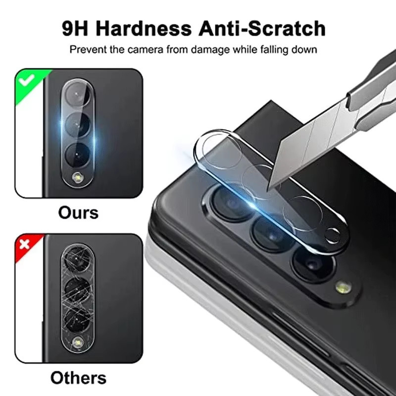 Samsung Galaxy Z Fold 7 6 5 4 Ultra HD Kamera Schutzfolie aus gehärtetem Glas, transparent, 1-3 Stück - Bild 4