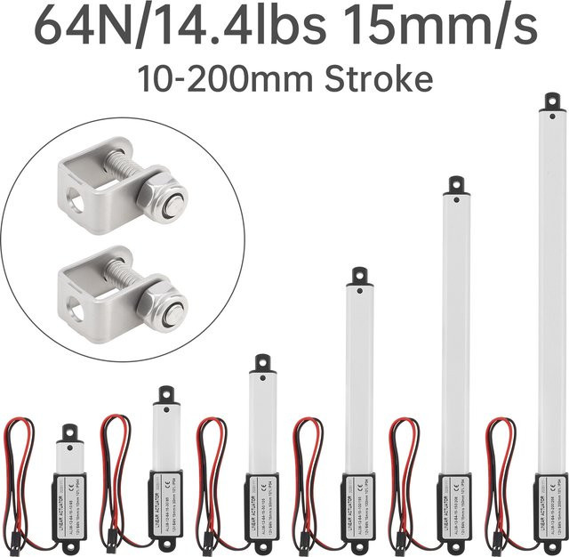 Elektrischer Linearantrieb 12 V mit 64 N Kraft und 15 mm/s Geschwindigkeit für hin- und hergehende Hubbewegungen - Bild 1