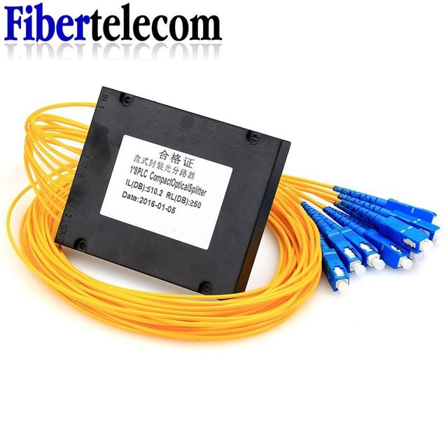 FTTH SC UPC PLC Singlemode-Glasfaser-Splitter FBT Optischer Koppler 1x2 1x4 1x8 - Bild 1