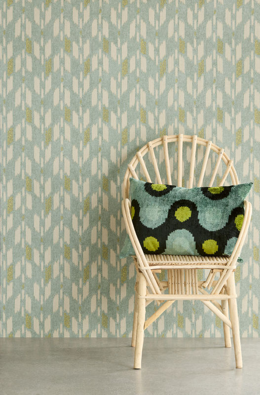 Eijffinger Tapete Solange 4 in Grün mit Ikat-Muster aus Vlies - Bild 2