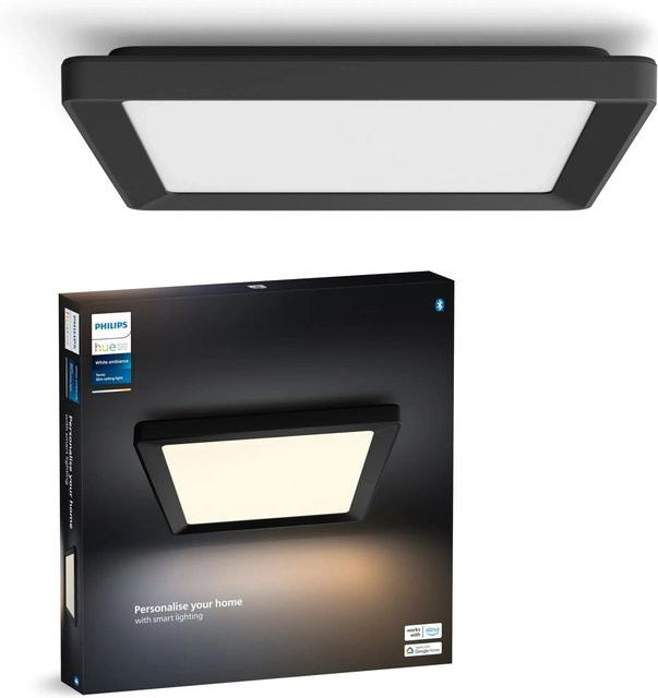 Philips Hue LED-Panel Tento White Ambiance S Schwarz B/B: 29,5 x 29,5 cm - Bild 1