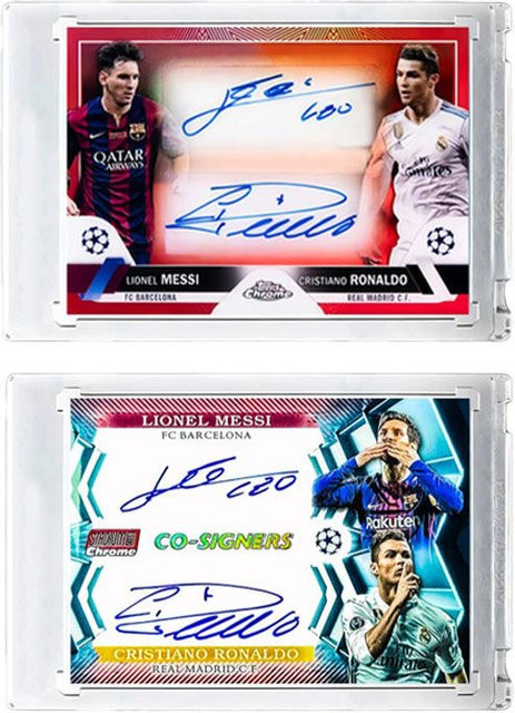 Panini Messi & CR7 Dual Gold Block Signature Card, Sport - Bild 1