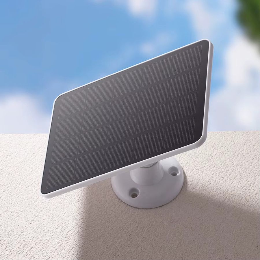ieGeek Solarpanel-Kit für Outdoor Wireless Security Cameras, 10W 5V Wasserdichtes Solarladegerät mit DC5521 und USB-C Anschluss, Weiß - Bild 2