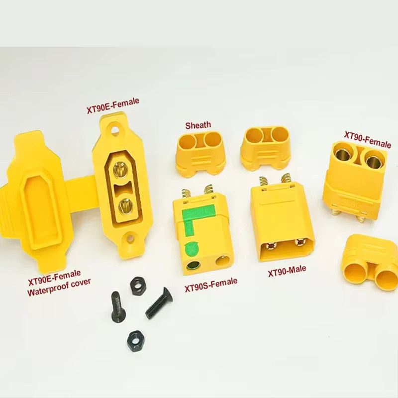 Bytebattle XT90 Stecker und Buchsen Set für Aeromodellbau, vergoldete Stromversorgungsanschlüsse XT90E-M und XT90E-F mit Zubehör - Bild 2