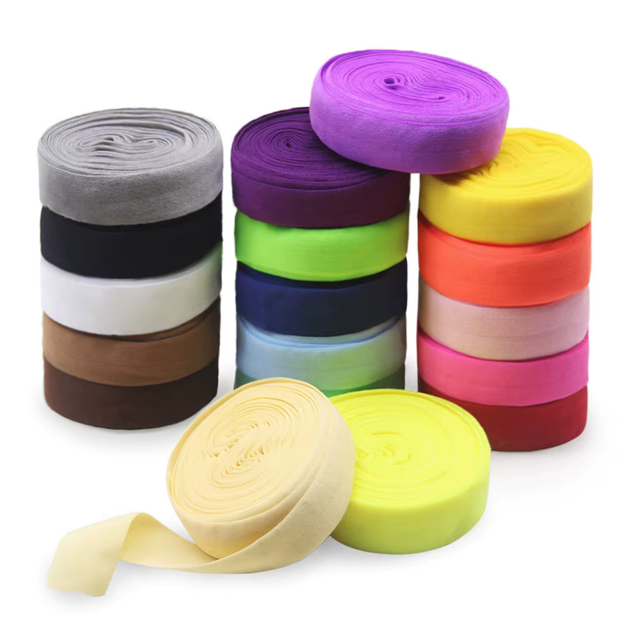 St.Lucas Elastisches Spandex-Satinband für DIY-Bekleidungszubehör, Breite: 20 mm, Farben: Braun und Mehrfarbig - Bild 1